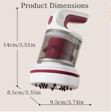 Desk Vacuum Cleaner, Type-c Rechargeable Mini Vacuum Cleaner - Cordless Desk with Flat Nozzle & Brush Attachment | for Keyboard Crumbs, Pet Hair, Paper Scraps (purple)