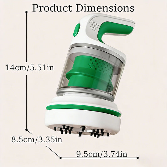 Desk Vacuum Cleaner, Type-c Rechargeable Mini Vacuum Cleaner - Cordless Desk with Flat Nozzle & Brush Attachment | for Keyboard Crumbs, Pet Hair, Paper Scraps (green)