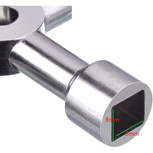 4 Way Multi-Function Key For Electric Water Door Gas Meter Cabinet Box Key Opening (Silver).