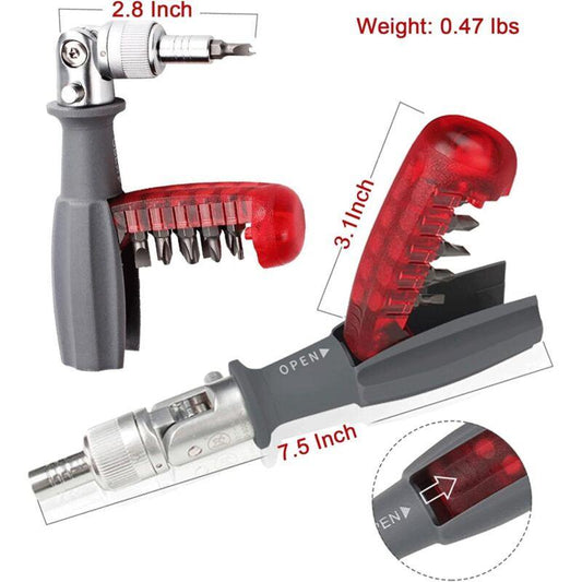 10 In 1 Ratchet Screwdriver With Magnetic Multi Bit, Small Pocket Mini Screwdriver, Suitable For Home And Car Interior.