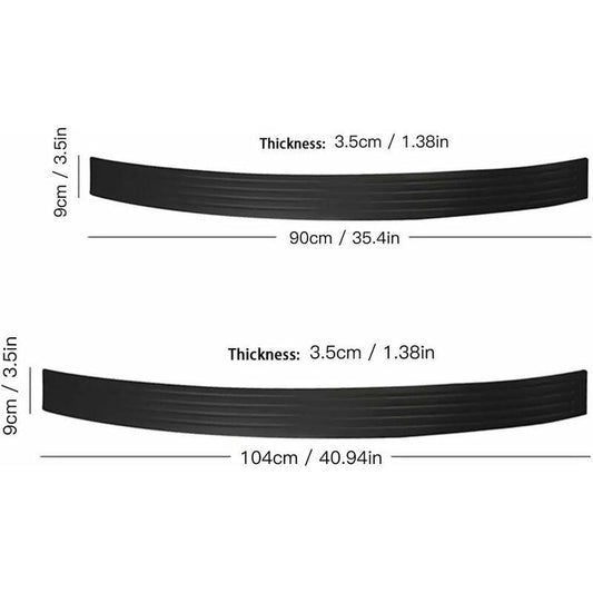 Rear Bumper Protector Guard Universal Black Rubber Anti-Scratch Trunk Door Entry Guards Accessory Trim Cover For.