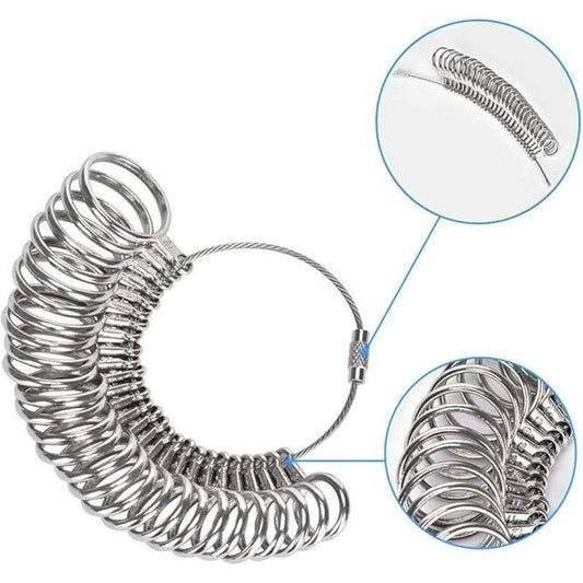 Ring Sizer 41-76 Finger Size Gauge Ring Sizer Tool With 3 Measuring Scales (Eu, Us, Uk).