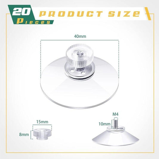 40Mm Plastic Suction Cups Clear Pvc Suction Cup Strong Adhesive Suction Holder With Screw Nut For Car Shade Cloth Glass.