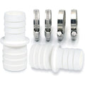2 Pack Hose Connectors With Clamps - Pool Hose Adapter - Double Hose End (2 X 32 To 38Mm)