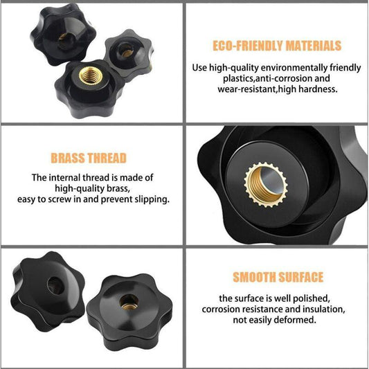 Star Head Clamping Knob, Star Head Clamping Nuts Knob, Clamping Nuts Star Shape Handle, Thread Clamping Knob, For.