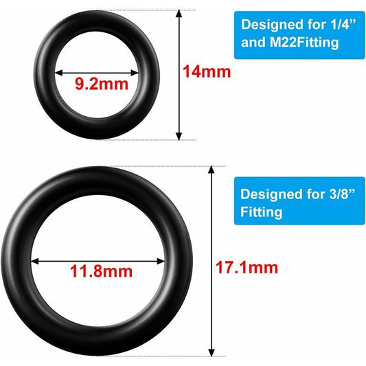 50 pcs Pressure Washer O-Rings Replacement For 1/4 Inch, 3/8 Inch, M22 Quick Connect Coupler (O Ring, 50 pcs).