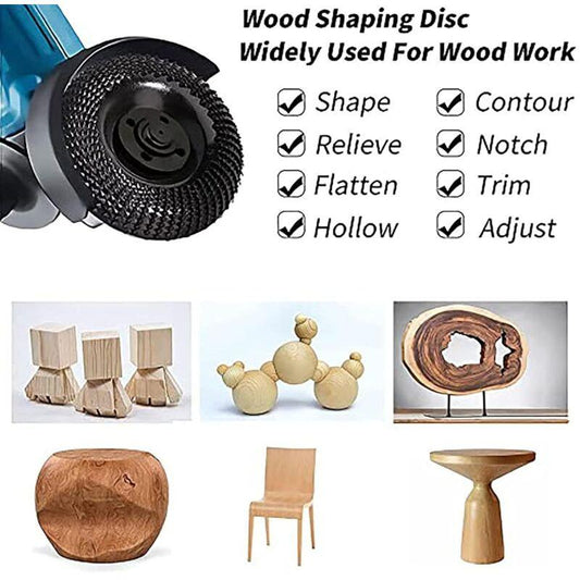 Wood Grinder Disc 125Mm Wood Carving Disc, Grinding Discs For Shaping And Grinding. Wood Abrasive Disc (125X 22 Mm).