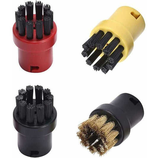 4 Pack Steam Cleaning Brushes, Steam Cleaning Accessories, ROund Brushes Set, For Kärcher Sc1 Sc2 Ctk10 Sc3 Sc4 Sc5 Sc7.