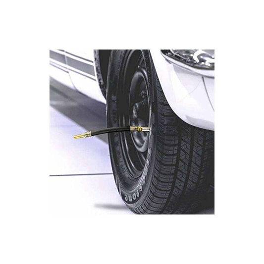 4 pcs Set Tire Valve Extension Flexible Tire Hose Valve 150Mm With 2 Brackets.