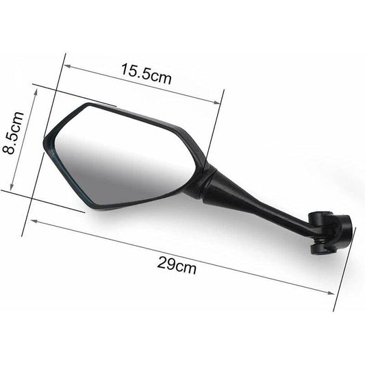 Motorcycle Mirror, Retro Motorcycle, 2 Motorcycle Mirrors Abs 360 Degree ROtatable Diamond Pentagonal Rearview Mirror.