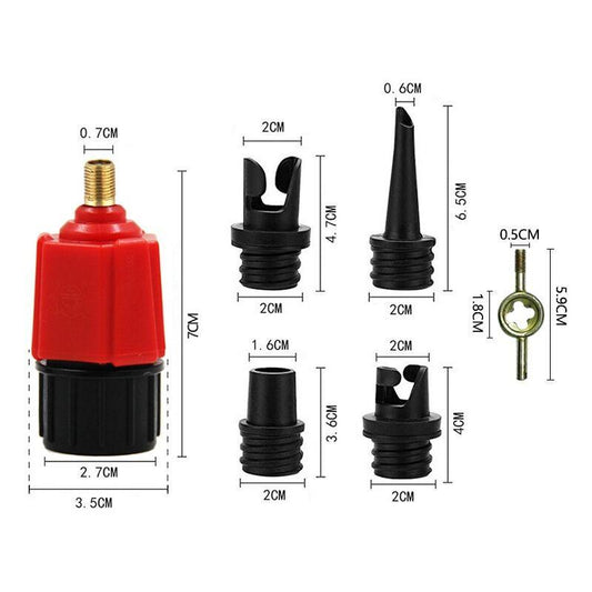 Inflatable Kayak Pump, Sup Air Inflation Valve Adapter And Gas Nozzle 4 pcs For Inflatable Structures.