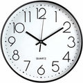 12 Inch Modern Wall Clock, Battery Operated Silent Quartz Kitchen Clock ROund Easy To Read For Home/Office/School,