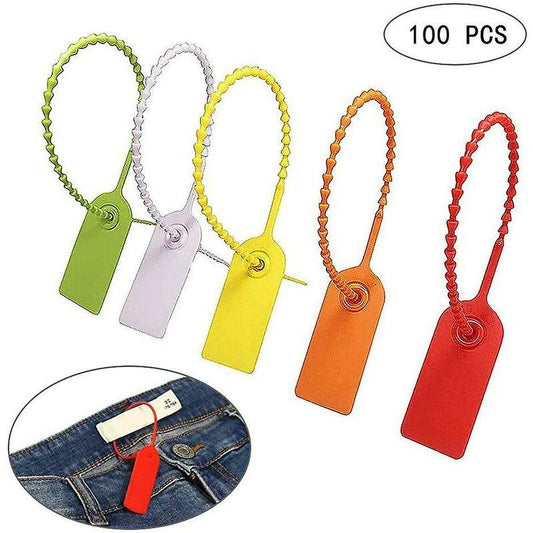 Cable Tie Tags, 100 pcs Plastic Cable Tie Tags, Self-Locking Brand Label, For Clothing Shoes Handbags Logistics.