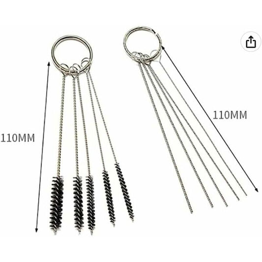 Cleaning Brush - 5 Different Brushes For Cleaning Airbrushes + 5 Different Needles For Cleaning And Cleaning Brushes..