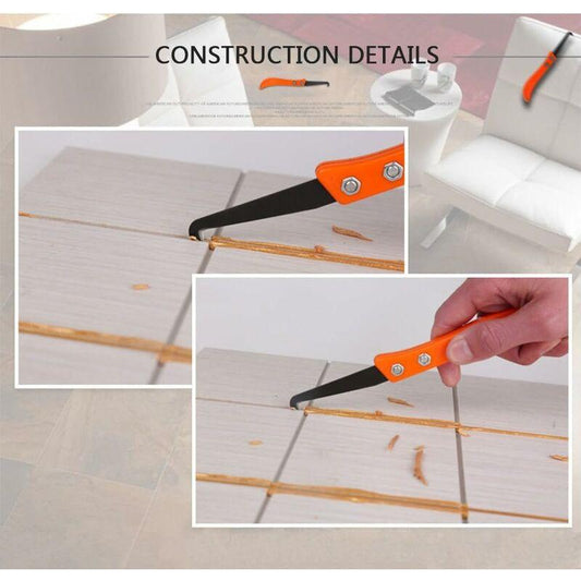2 pcs Caulking Joint Cleaner Knife + 10 Replaceable Blades - Wall Tile Joint Renovation.