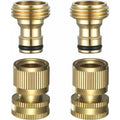 Garden Hose Quick Connect - Quick Connect Garden Hose Connectors, Solid Brass Water Hose Quick Connect, 3/4" Ght, 2 Sets
