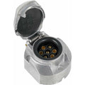 7 Pin Aluminum Alloy 7 Pin Electrical Trailer Socket Car Light Connectors For Boats, Caravans, Motorhomes Or Other.