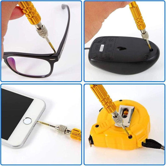 5-In-1 Multifunctional Precision Magnetic Small Pocket Screwdriver For Eyeglasses, Smartphones, Tablets, Watches,.
