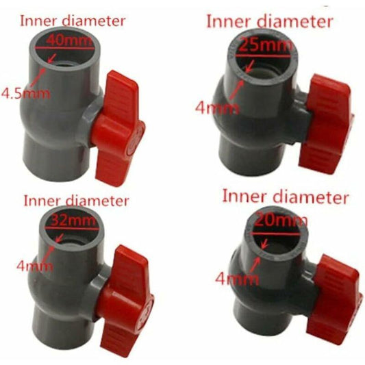 Pvc Ball Valve, U-Pvc Plastic Valve, Flow Control And Cut-Off Straight Joint (Φ20Mm).