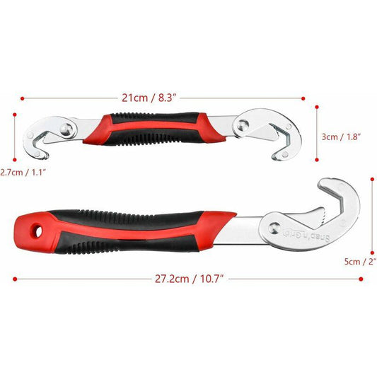 2 pcs Adjustable Wrench Set, Adjustable Wrench, Snap Grip Universal Wrench, Multifunctional Nut Wrench, Adjustable.
