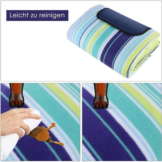 200 X 200 Cm Large Waterproof Sandproof Picnic Blanket, 3 Layer Beach Blanket With Carry Handle, Outdoor Picnic Mat.