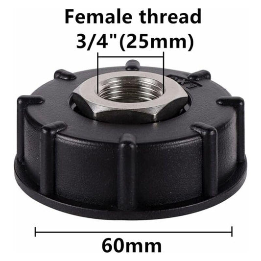 Ibc S60X6 Water Tank Adapter Coarse Thread With Hose Connector Stainless Steel Valve Spout Fittings (3/4" Internal.
