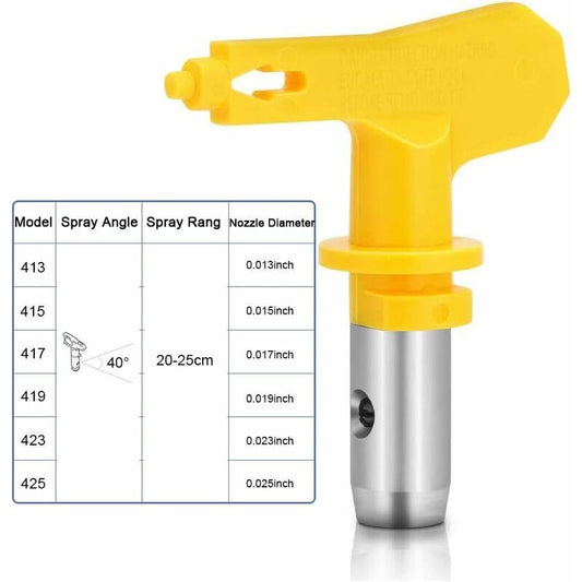6 pcs Airless Nozzle,Airless Spray Gun Nozzle For High Pressure Paint Gun(Type 413,415,417,419,423,425).