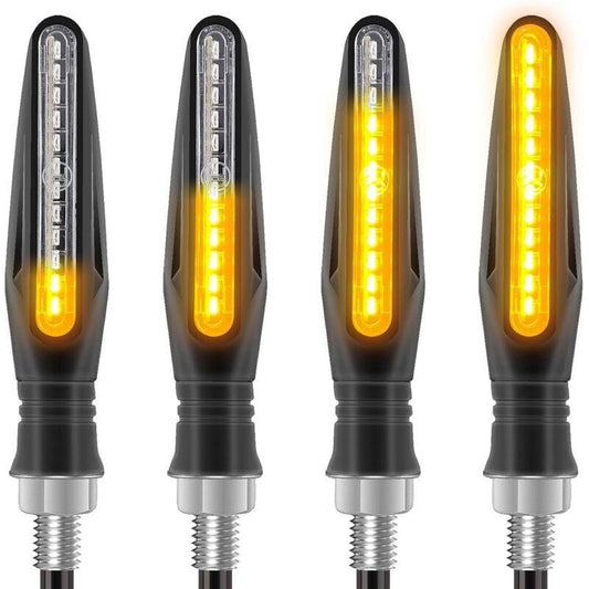 4 pcs Motorcycle Turn Signal Indicator Light 12V 12 LED Bulbs.