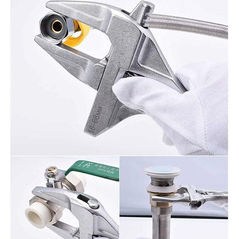 Adjustable Wrenches 6-68Mm Wide Jaw Spanner Bathroom Wrench Aluminum Alloy Hand Tools For Tightening Or Loosening Nuts.