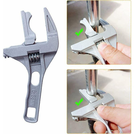 Adjustable Wrench, Aluminum Large Opening Adjustable Wrench, 6-68Mm Bathroom Wrench, Adjustable Wrenches For Tightening.