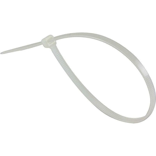 100 Pack Cable Ties, White/Natural, 370Mm X 4.8Mm, Premium Quality Plastic Cable Ties.