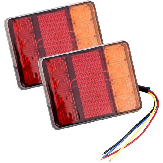 2 pcs 12V LED Tail Lights, Multifunctional Rear Lights For Tractor Truck Trailer.