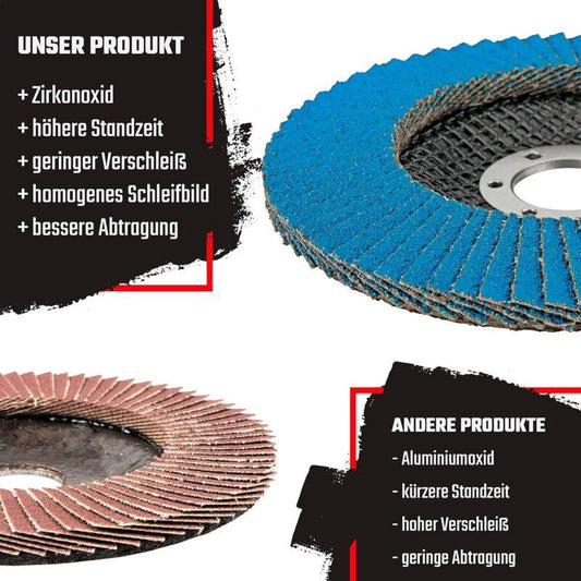 Compartment Discs â Blue â 10 Pieces â Ã 125 Mm â Grain 73 â Stainless Steel â Abrasive Discs â Flap Discs.