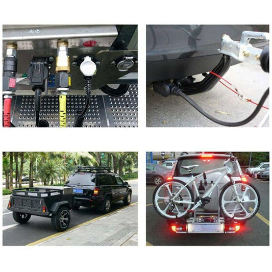 13 To 7 Pin Trailer Socket 12N 12S Dual Adapter Converter European Plug For Car Trailer Truck Towbar 12V Waterproof.