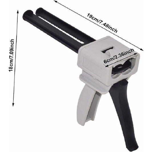 50Ml Epoxy Dispenser Gun, Ab Epoxy Glue Gun Handle Applicator For Mixing Glue, 1:1 And 2:1 Ratios (Gun).