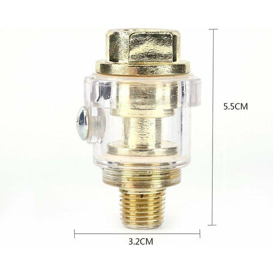 1/4'' Bsp Mini In-Line Oil Lubricator Air Tool Oil Lubricator Oiler Compressor Hose Automatic Lubrication For Pneumatic.