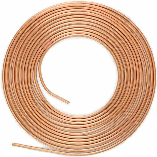 7.6M Brake Copper Hose, Brake Pipe Tube, Od 4.76Mm, Id 3.3Mm With 16 Nuts.