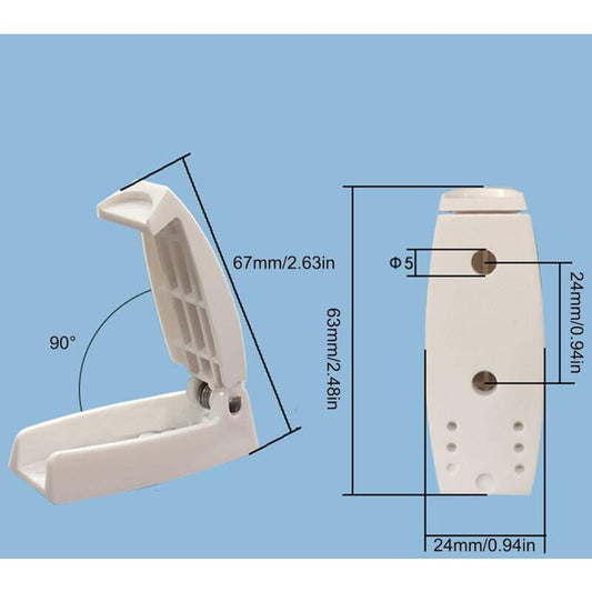 Rv Door Latch Holder Hook Storage For Rv Trailer, Durable Material And Simple Installation, Rv, Trailer, White.