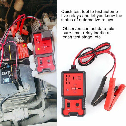Automotive Relay Tester, 12V Electronic Automotive Relay Tester Auto Car Diagnostic Battery Checker Tool.