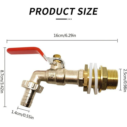 1000L Tank Faucet, Rainwater Harvesting Faucet Tank Adapter 1/2" (13Mm) Faucet, Ibc Drain Tank Adapter For Faucet,.