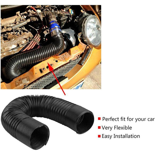Car Air Intake Hose, 76Mm Universal Car Modified Air Intake Flexible Expansion Pipe Ducting Plastic Hose(76Mm) For.
