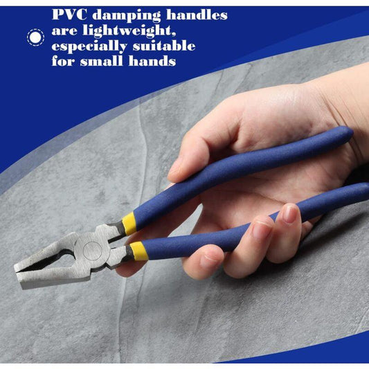 8" Flat Jaw Glass Pliers - Stained Glass Pliers - Durable Glass Breaking Tool - Heavy Duty Glass Pliers For Tile Work.