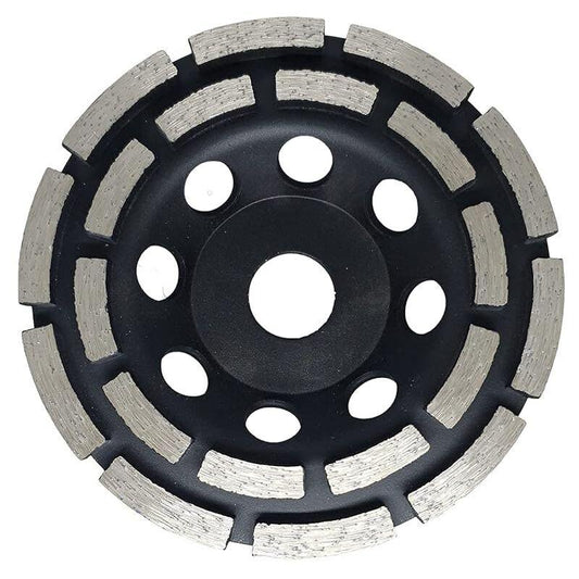 Diamond Grinding And Sanding Disc, 125Mm X 22.23Mm Double ROw Diamond Abrasive Wheel, For Grinding Screed, Concrete.