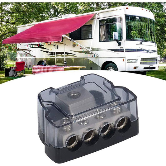 4 Way Power Distribution Block Fuse Holder Amp Fuse Distribution Block Car Audio Splitter.