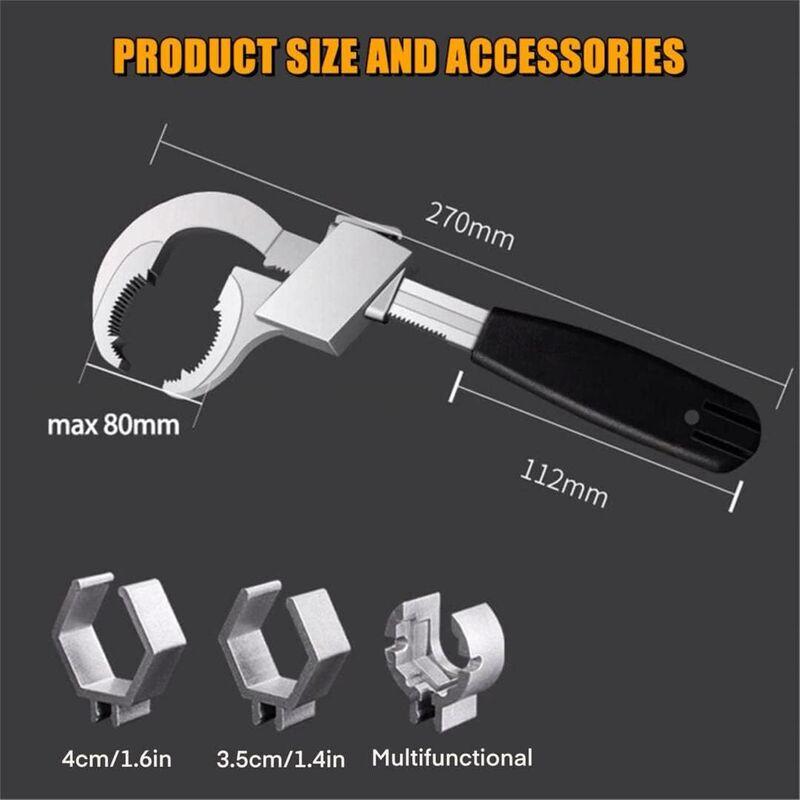 Adjustable Double End Universal Wrench - Multi-Function Crescent Wrench For Sanitary Water Pipe Repair.