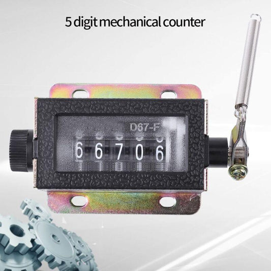 Digit Counter, Digit Display, D67âF 5 Digit Mechanical Reset Manual Stroke Tally Counter.