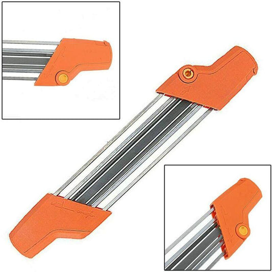 2 In 1 Easy File Chainsaw Chain Sharpener 3/8"/4.0Mm, Chainsaw Pitch Fast Teeth Sharpening Set With Handles, Fits All.