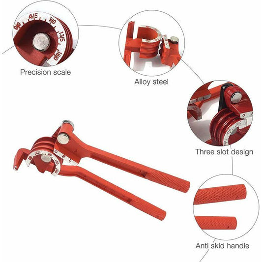 Tube Bender, 3 In 1 Tube Bender 6Mm/8Mm/10Mm Copper Tube Bender Copper Tube Cutter 180° Heavy Duty Manual Tube Bender.
