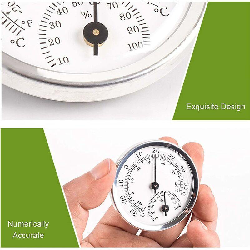 Hygrometer Thermometer, Humidity Sensor Monitor Detector Measurements, Analog Thermometer Used Indoor/Outdoor Patio.