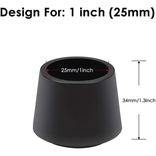 16 Pack Chair Leg Protectors, Chair Leg Caps Rubber Chair Leg Protection End Caps, Inner Diameter - 1 Inch / 25 Mm,
